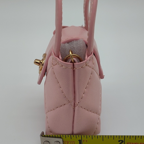 CHANEL Mini Bag Earbud Holder Blush Pink Gold CC Chain Micro Bag Charm Gift GWP - Picture 6 of 6